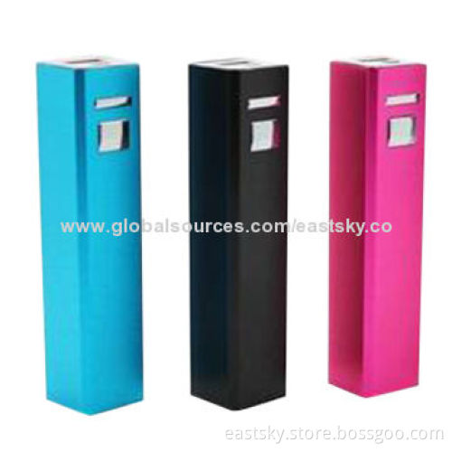 2600mAh Aluminum Power Bank with Press ButtonNew